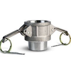 Камлоки алюминиевые серии B (с фиксаторами кулачкового типа / соединение с наружной резьбой)